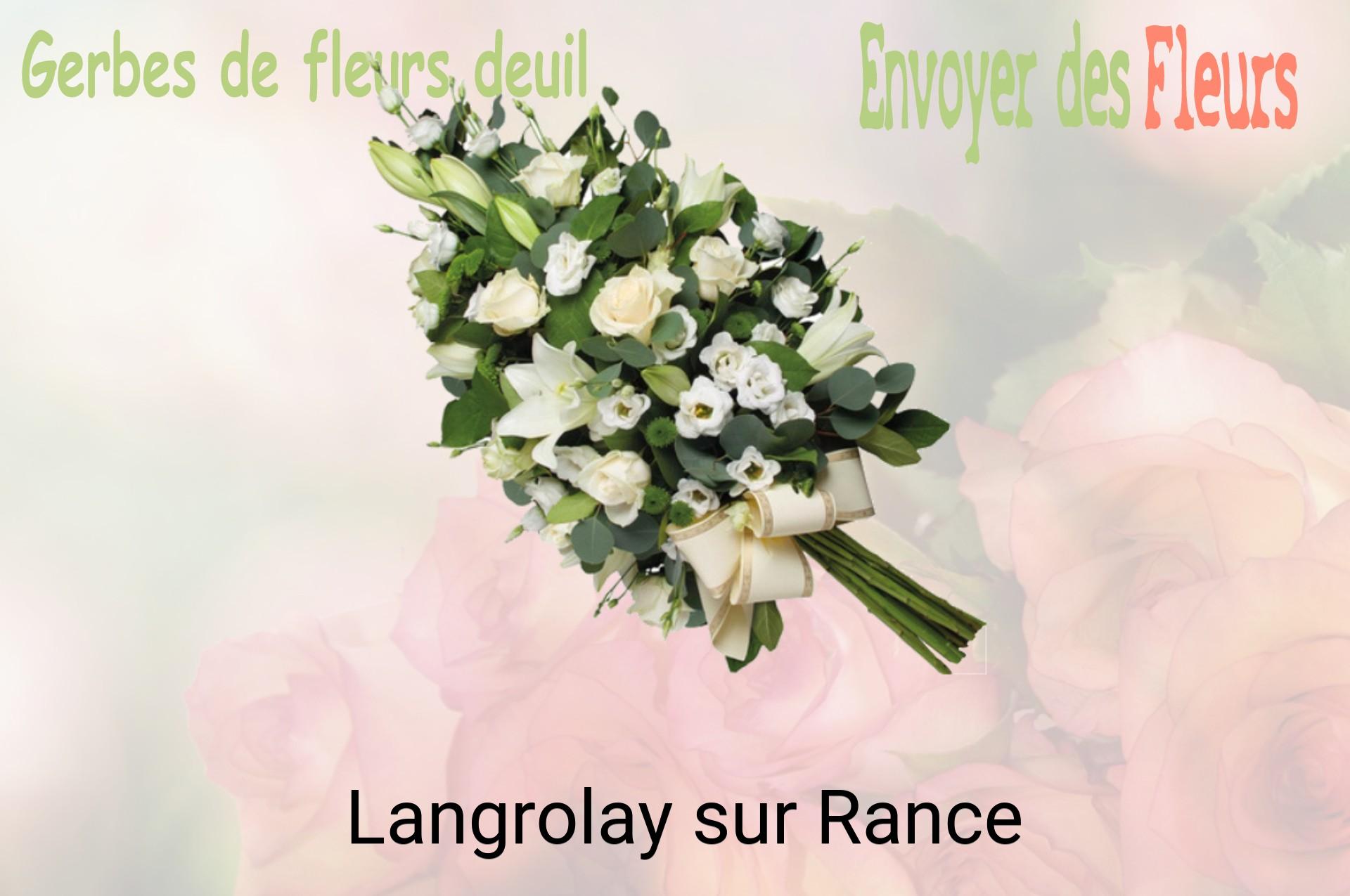 Gerbe de fleurs de deuil livrée à Langrolay-sur-Rance